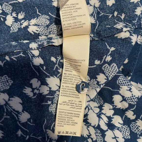 Fat Face floral print short-sleeved tie-waist button-up midi shirtdress - Picture 7 of 9